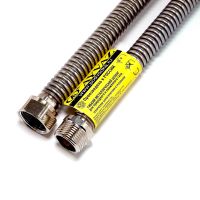 Сильфонная подводка для газа AYVAZ нержавеющая сталь, 1/2" гайка-штуцер