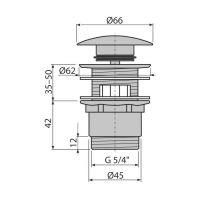 Донный клапан для раковины AlcaPLAST 32 мм (A390)
