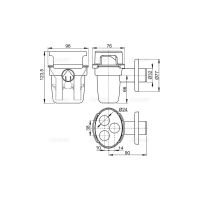 Воронка для сбора конденсата Alcaplast с шариком (AKS5)