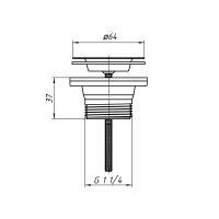 Выпуск для раковины АНИ Пласт 1 1/4" с нержавеющей решеткой (M200)