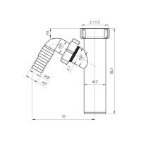 Отвод стиральной машины АНИ Пласт 1"1/2х40 мм (М140)