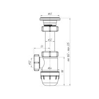 Сифон для раковины АНИ Пласт Юнг бутылочный 32 мм (BM1000)