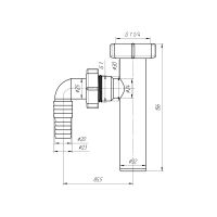Отвод стиральной машины АНИ Пласт 1 1/4х32 мм (M220)