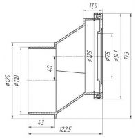 Манжета для унитаза (эксцентрик) АНИ Пласт 40 мм (W0420)