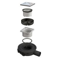 Трап для душа Bonomini 100х100 мм горизонтальный (6338PV50S2)