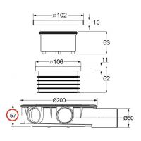 Трап для душа Bonomini 100х100 мм горизонтальный (6338PV50S2)