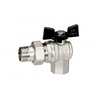 Кран шаровой угловой Bugatti Oregon американка НР-ВР бабочка (594)