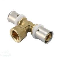 Тройник пресс для металлопластика Comisa (внутренняя резьба) Тройник пресс для металлопластика Comisa (внутренняя резьба)