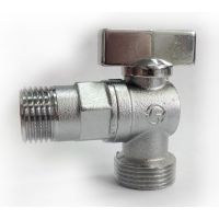 Кран шаровой угловой Fornara 1/2х3/4 металлическая ручка