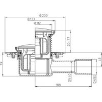 Трап регулируемый HL с "сухим" затвором "Primus" 115х115мм горизонтальный (HL510NPr)