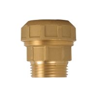 Муфта обжимная Itap латунная для труб ПНД наружная резьба (715) Муфта обжимная Itap латунная для труб ПНД наружная резьба (715)