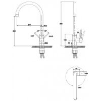 Смеситель для кухни (мойки) Kaiser Merkur 26344 однорычажный
