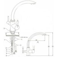 Смеситель для кухни (мойки) Kaiser Vincent 31244 однорычажный