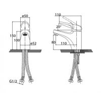 Смеситель для раковины Kaiser County 55011 однорычажный