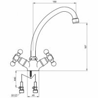 Смеситель для кухни (мойки) Kaiser Carlson Lux 11062 хром