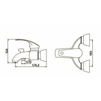 Смеситель для ванны с душем Kaiser Classic 16022 хром