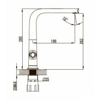 Смеситель для кухни (мойки) Kaiser Topaz 17133 хром