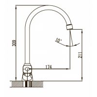 Смеситель для кухни (мойки) Kaiser Topaz 17233 хром