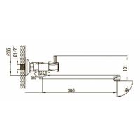 Смеситель для ванны с душем Kaiser Topaz 17255 хром