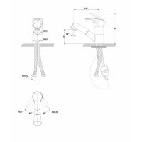 Смеситель для раковины Kaiser City 19366 однорычажный, хром черный
