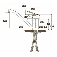 Смеситель для кухни (мойки) Kaiser City 20433 однорычажный, хром