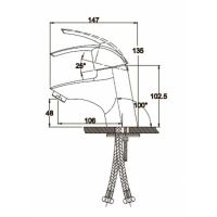 Смеситель для раковины Kaiser Nova 23011 однорычажный, хром