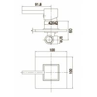 Смеситель для душа Kaiser Quadris 25017 хром