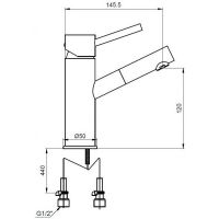 Смеситель для раковины Kaiser Merkur 26011 однорычажный, хром