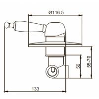 Смеситель для душа Kaiser Vincent 31017 хром/белый