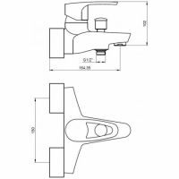 Смеситель для ванны с душем Kaiser Luxor 32022 хром