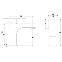 Смеситель для раковины Kaiser Sonat 34088 с гигиеническим душем, хром