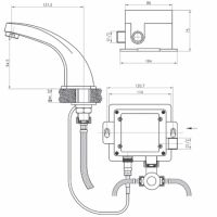 Смеситель для раковины Kaiser Sensor 38111 сенсорный, хром