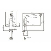 Смеситель для кухни (мойки) Kaiser Saturn 42044 хром