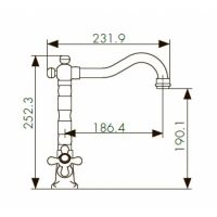 Смеситель для кухни (мойки) Kaiser Carlson Style 44233 хром