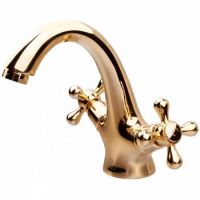 Смеситель для раковины Kaiser Carlson Style 44311-3 двухвентильный, золото Смеситель для раковины Kaiser Carlson Style 44311-3 двухвентильный, золото