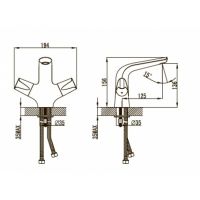 Смеситель для раковины Kaiser Suer 46111 двухвентильный, хром