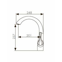 Смеситель для кухни (мойки) Kaiser Comba 48033 однорычажный, хром
