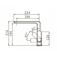 Смеситель для кухни (мойки) Kaiser Saga 53044 однорычажный, хром