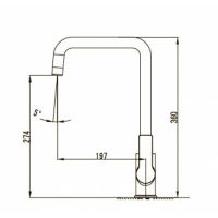 Смеситель для кухни (мойки) Kaiser Oval 56044 однорычажный, хром