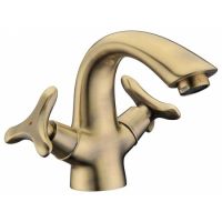 Смеситель для раковины Kaiser Trio 57011-1 двухвентильный, бронза Смеситель для раковины Kaiser Trio 57011-1 двухвентильный, бронза