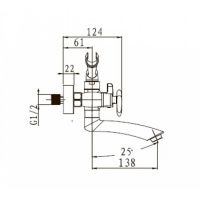 Смеситель для ванны с душем Kaiser Trio 57122-2 черный