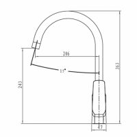 Смеситель для кухни (мойки) Kaiser Glory 69044 однорычажный, хром