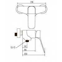 Смеситель для душа Kaiser Sonat 75077 хром