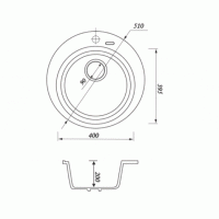 Мойка для кухни Kaiser KMM-510 Bl&W черный