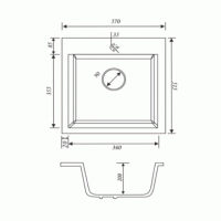 Мойка для кухни Kaiser KMM-5056 Bl&W черный
