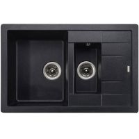 Мойка для кухни Kaiser KG2M-7850-BP черный мрамор Мойка для кухни Kaiser KG2M-7850-BP черный мрамор