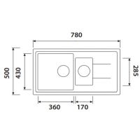 Мойка для кухни Kaiser KG2M-7850-BP черный мрамор