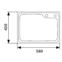 Мойка для кухни Kaiser KSM-5843 нержавеющая сталь