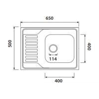 Мойка для кухни Kaiser KSS-6550R нержавеющая сталь