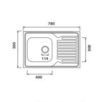 Мойка для кухни Kaiser KSS-7850L нержавеющая сталь
